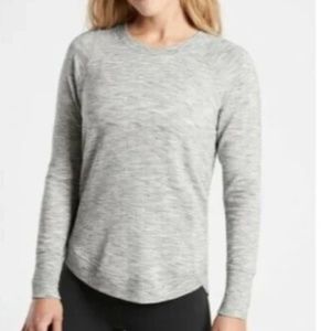 Athleta Mindset Sweatshirt Sweater Top Marl Grey Heather‎ Sz S